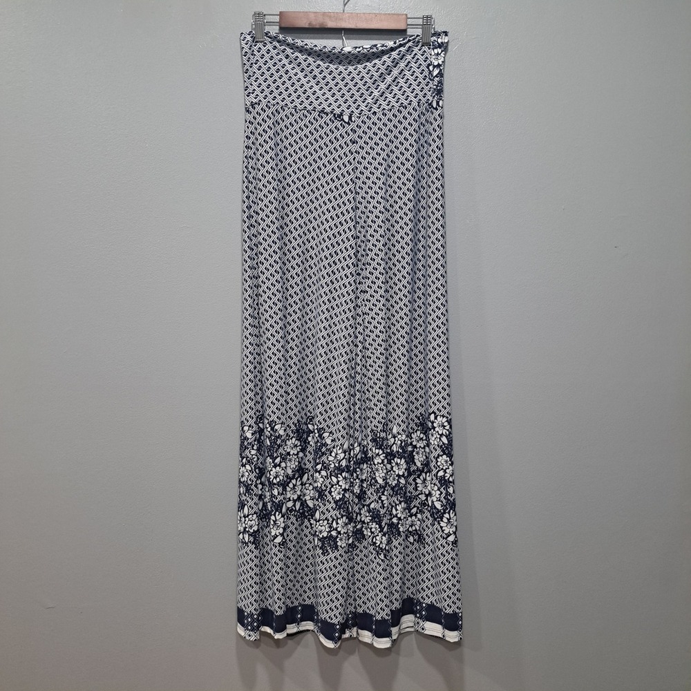 Made by Johnny Sz L Women's Wide Leg Palazzo Floral Geometric Pull‎ On Pants